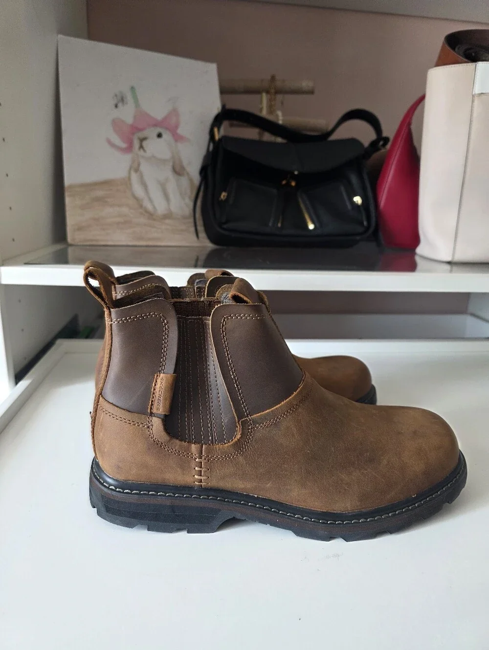 Men's Brown Chelsea Work Boots